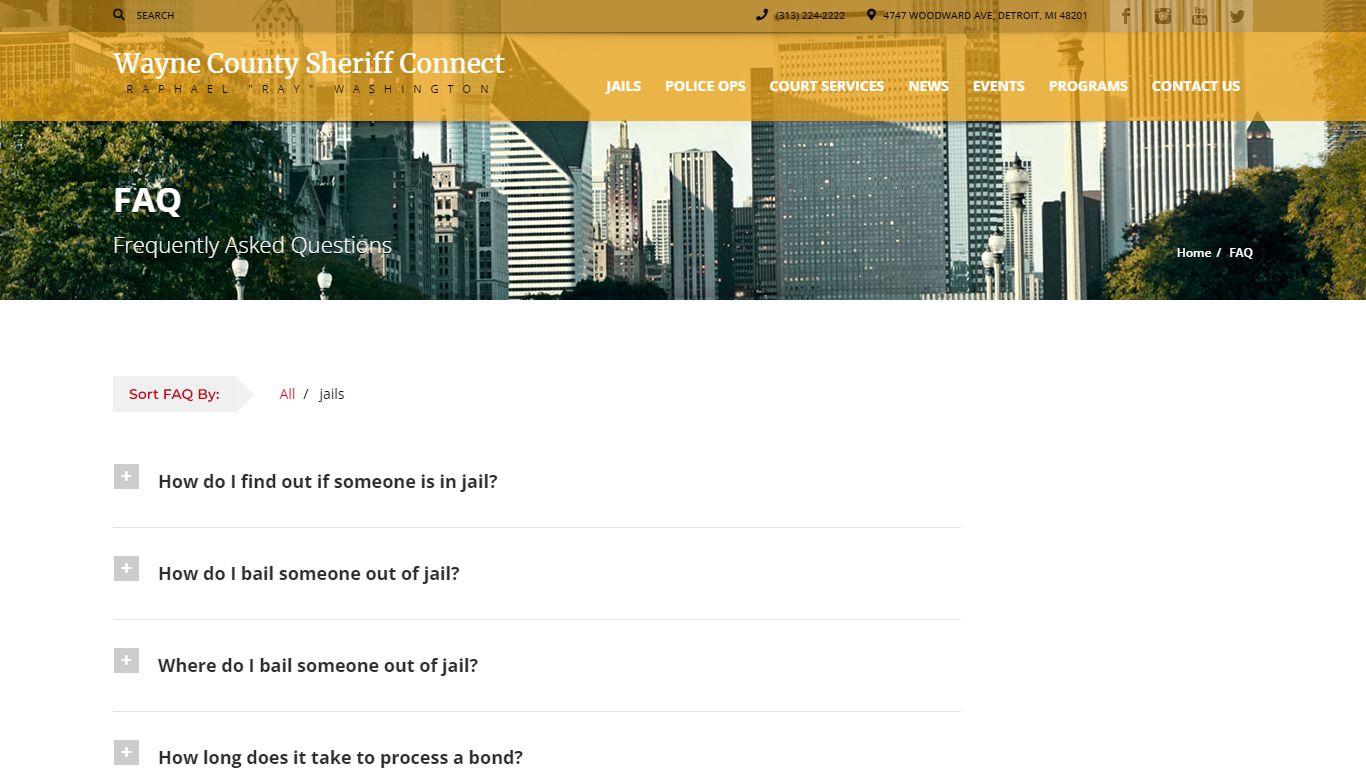 FAQ | Sheriff Connect – Wayne County Michigan